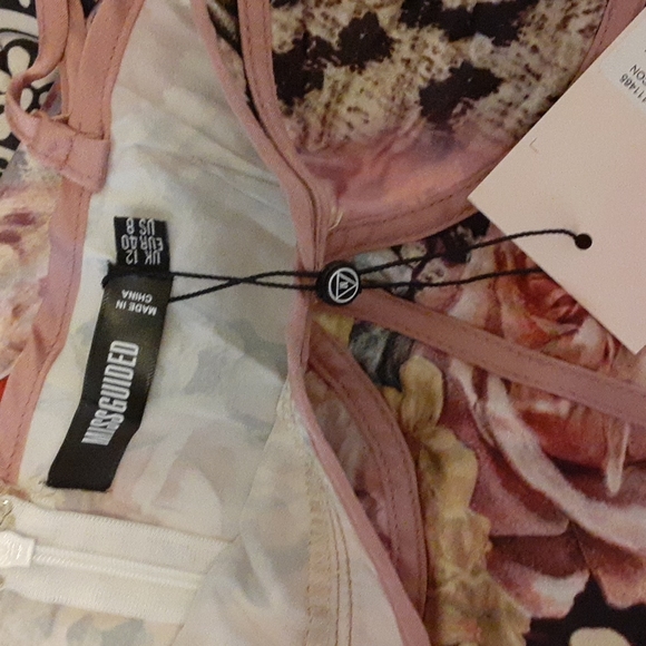 NWT Floral Animal Print Satin Corset Bodycon Midi - Picture 11 of 12